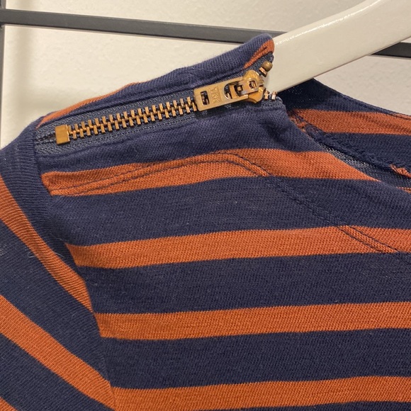 J.crew striped zipper long sleeve - Picture 2 of 6